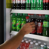 Maxx Cold 27 Inch Glass Door Merchandiser Refrigerator, Large Storage Capacity, Single Door