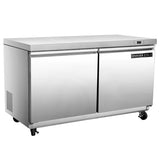 Maxx Cold 48 Inch Undercounter Freezer, Double Door, Stainless Steel