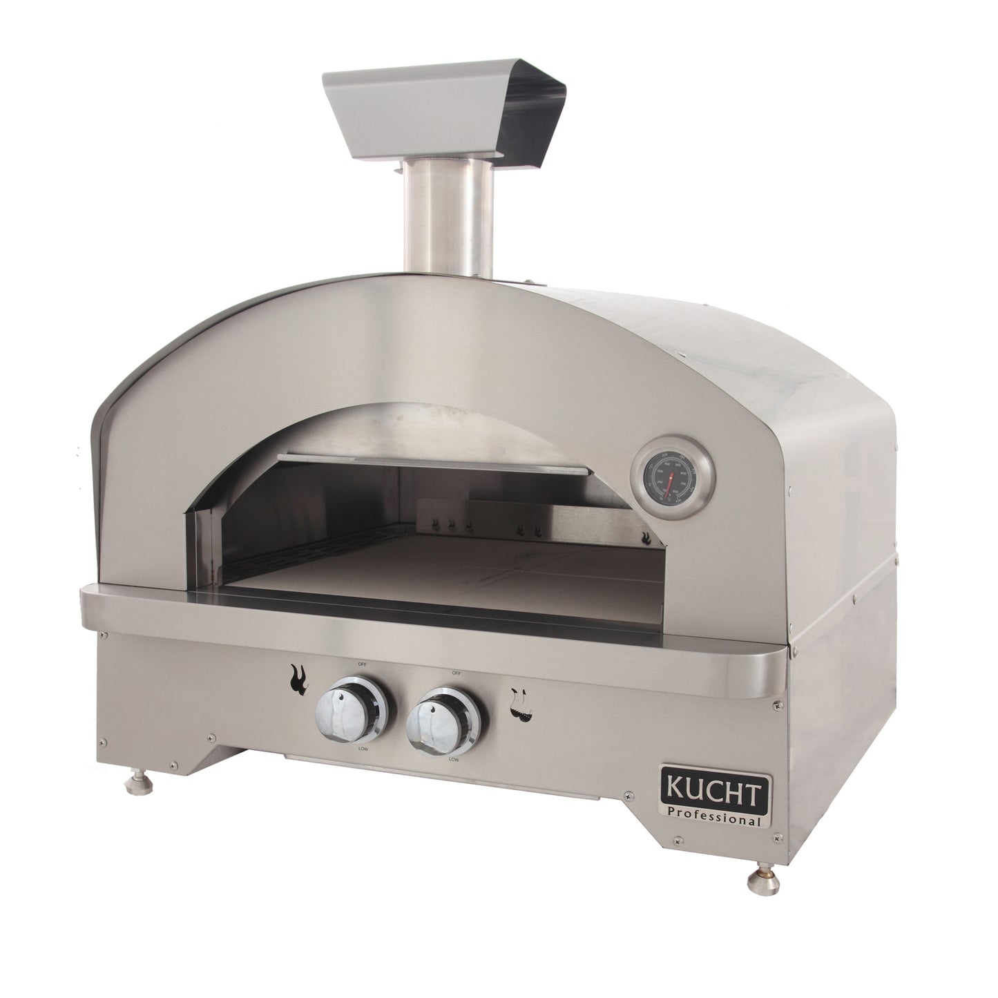 Kucht Napoli Stainless Steel, Countertop & Gas-powered Pizza Oven - Yellow