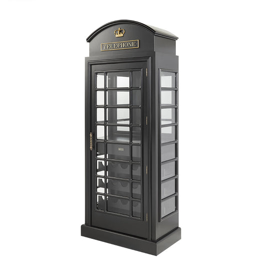 Ram Game OEBRCB - English Phone Booth Bar Cabinet - Black