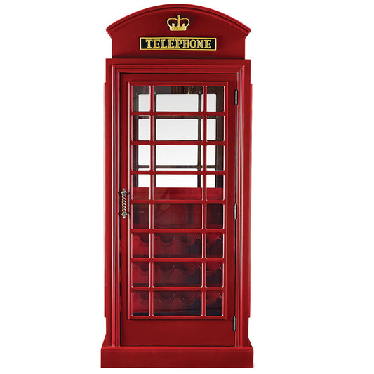 Ram Game OEBRCB - English Phone Booth Bar Cabinet - Red
