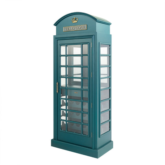 Ram Game OEBRCB - English Phone Booth Bar Cabinet - Green