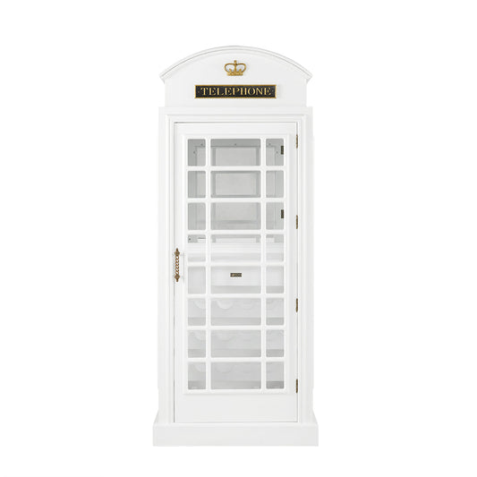 Ram Game OEBRCB - English Phone Booth Bar Cabinet - White