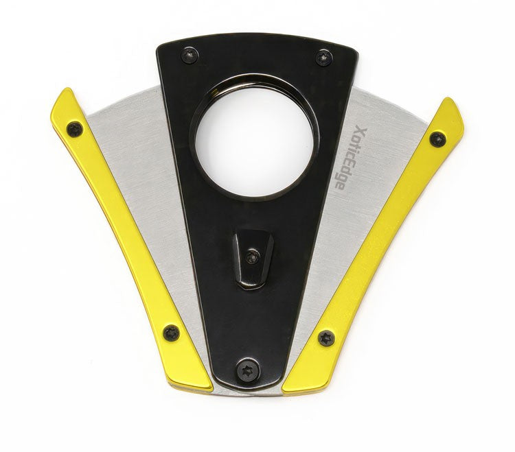 Prestige Import Group High Quality Anodized Aluminum Wing Bladed Guillotine Cutter (Black & Yellow) (64 Ring)