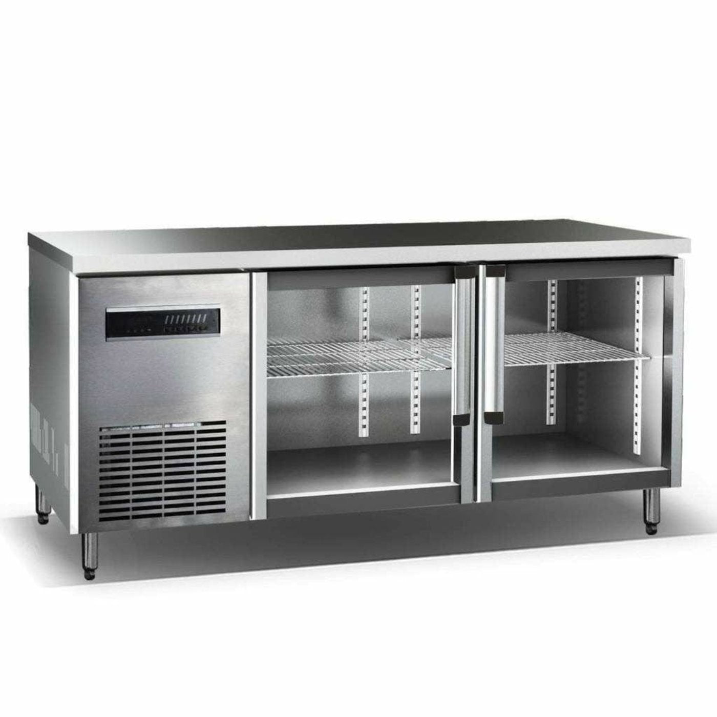 Kings Bottle 59" Double Glass Back Bar Cooler for Multiple Bottles