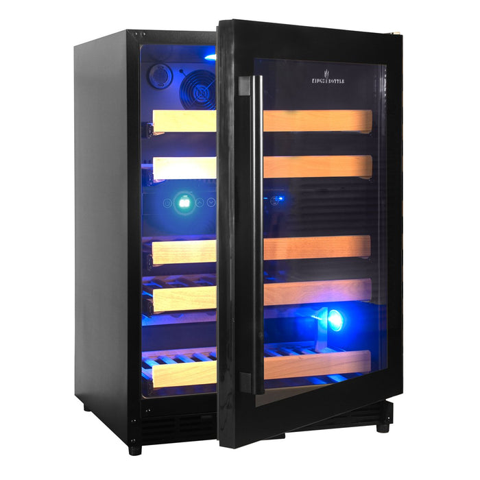 Kings Bottle 44 Bottles 24 Inch Under Counter Dual Zone Wine Cooler Drinks