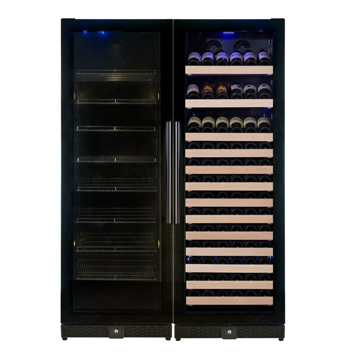 Kingsbottle 72" Large Wine And Beverage Cooler Drinks Combo With Clear Door