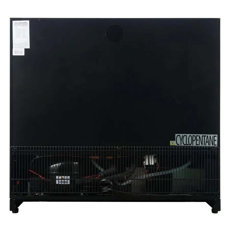 KingsBottle 36″ Under Counter Stainless Steel Wine And Beverage Refrigerator Combo