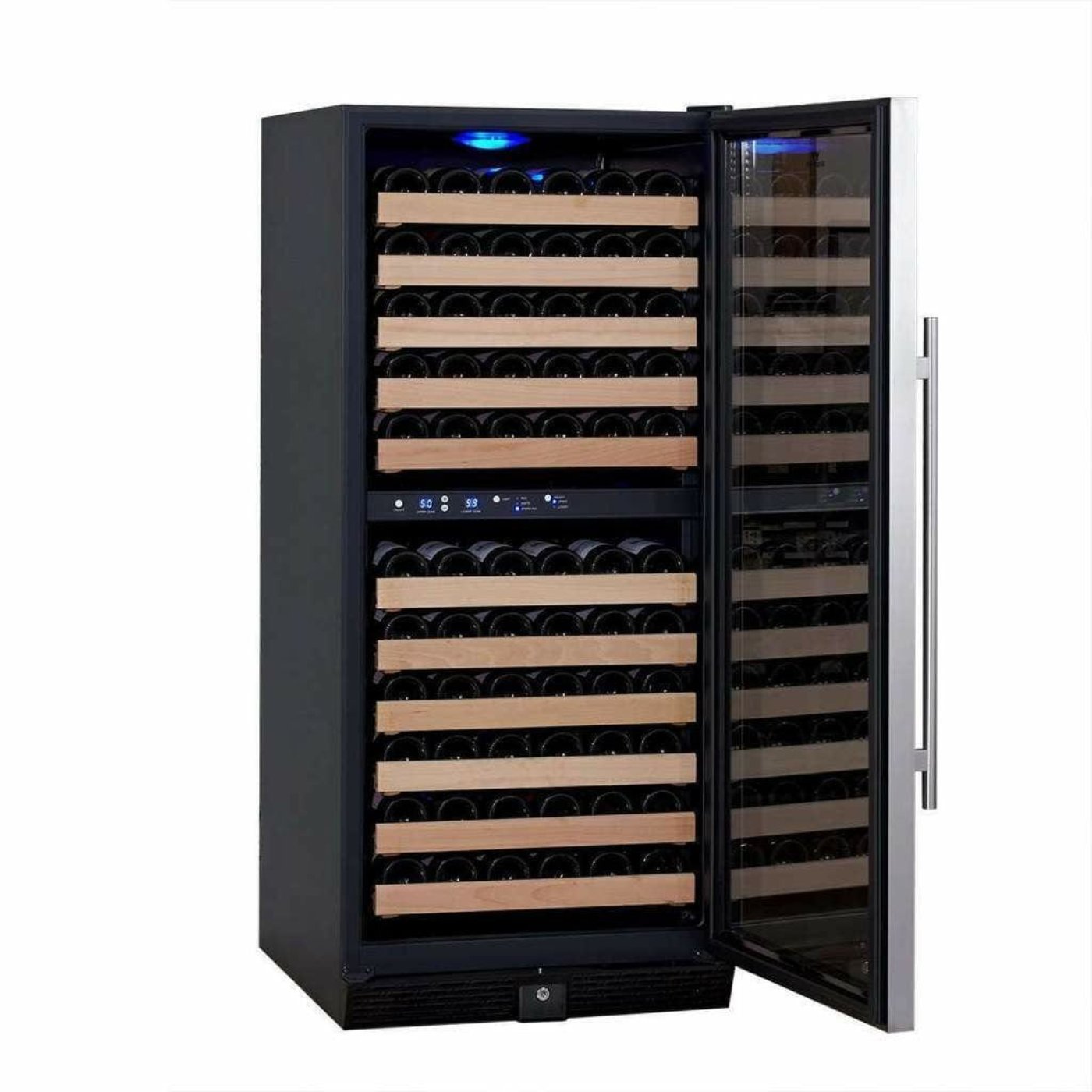 Kings Bottle 100 Bottle Upright Dual Zone Wine Fridge For Home