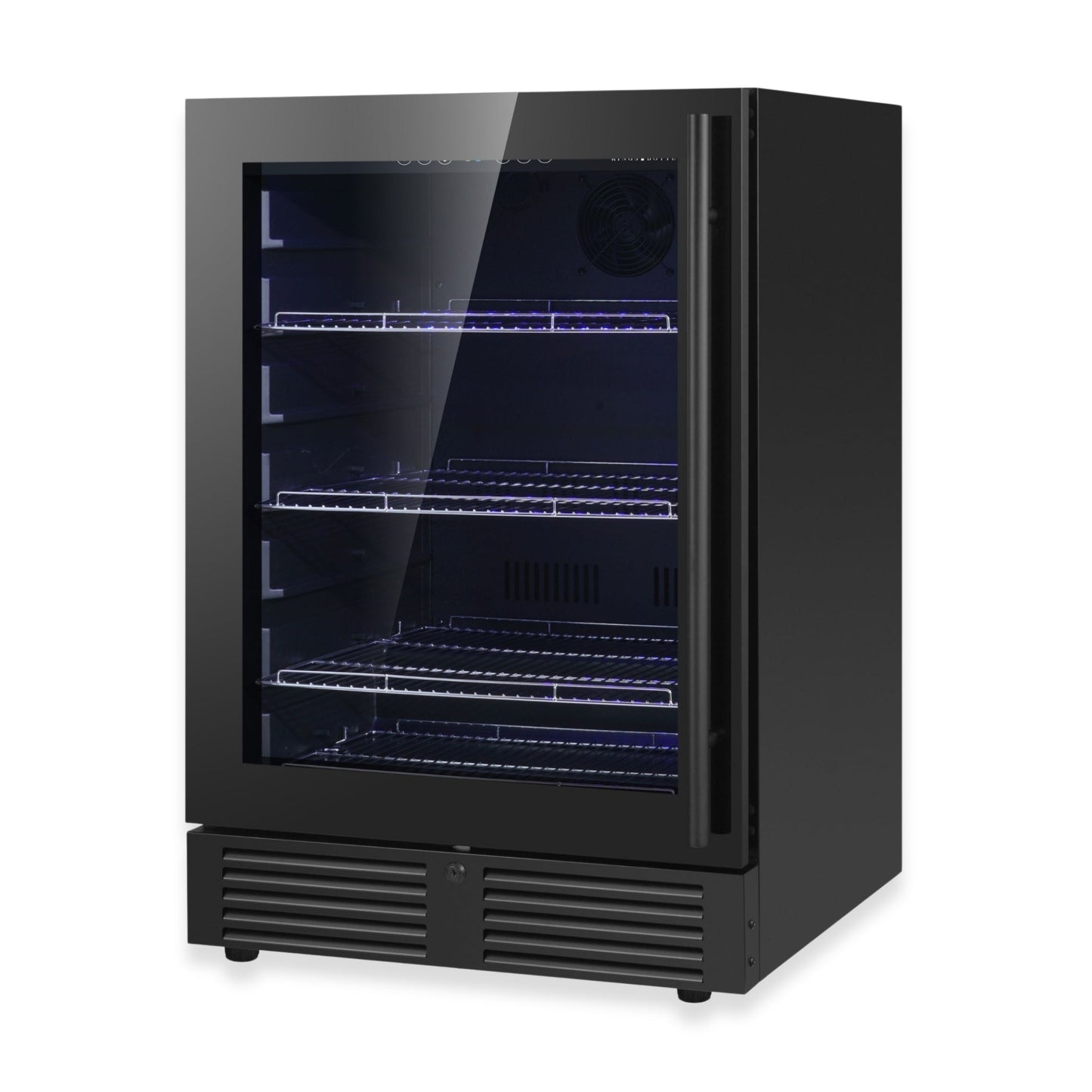 KingsBottle 24 Inch Under Counter LOW-E Glass Door Beer Fridge