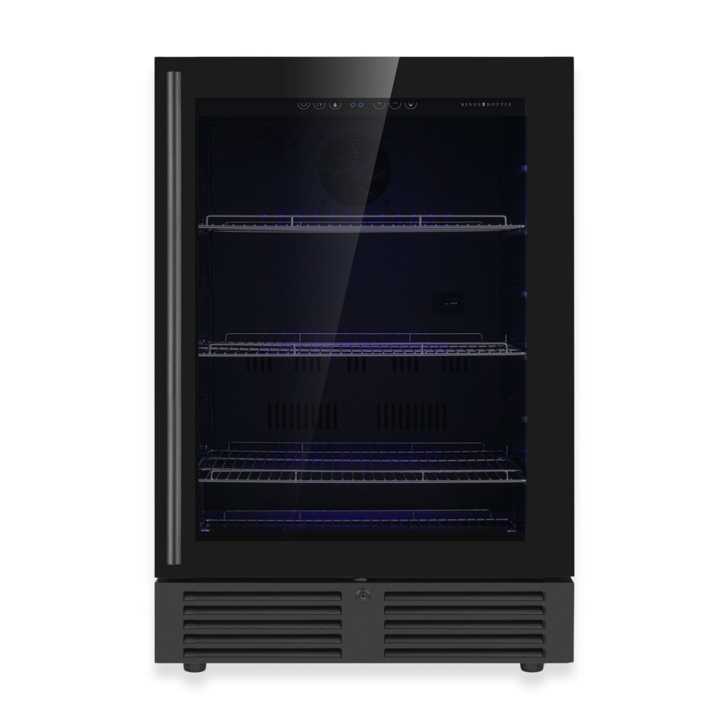 KingsBottle 24 Inch Under Counter LOW-E Glass Door Beer Fridge