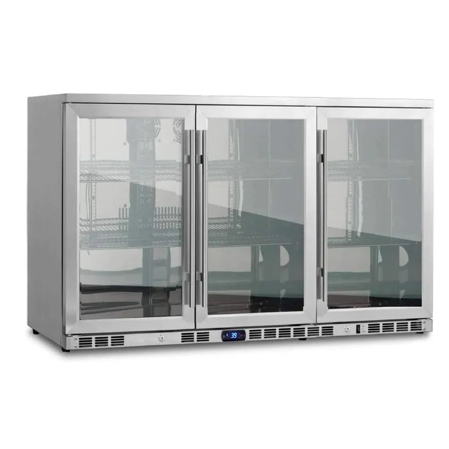 KingsBottle 324 Can 53″ Heating Glass 3-Door Large Beverage Refrigerator