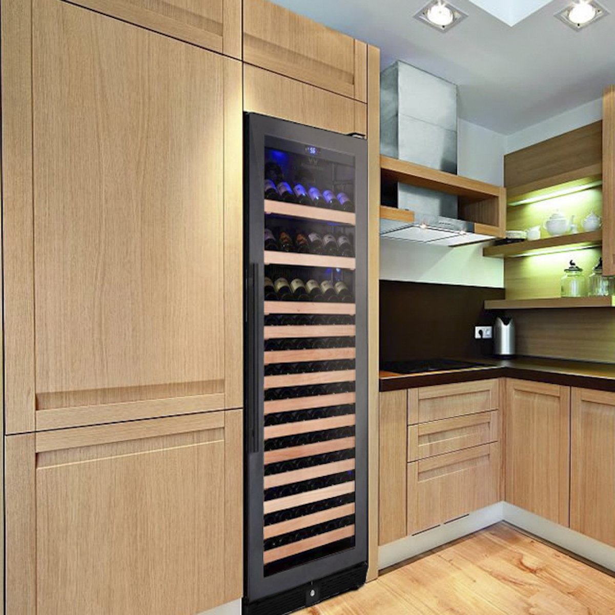 KingsBottle 166 Bottle Large Wine Cooler Refrigerator Drinks Cabinet