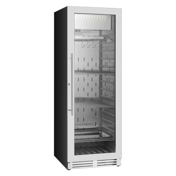 KingsBottle Glass Door Home and Commercial Upright Steak Ager Refrigerator