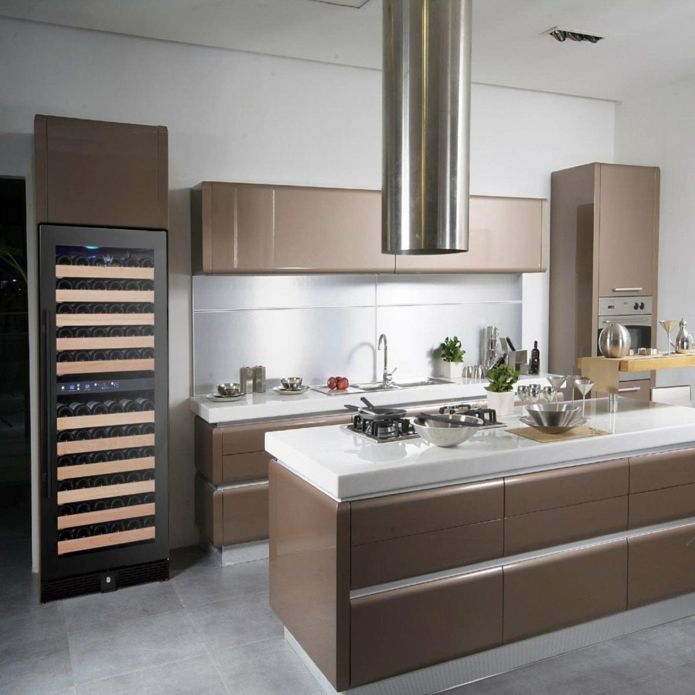 Kings Bottle 100 Bottle Upright Dual Zone Wine Fridge For Home