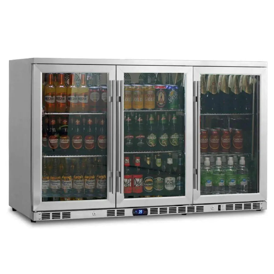 KingsBottle 324 Can 53″ Heating Glass 3-Door Large Beverage Refrigerator