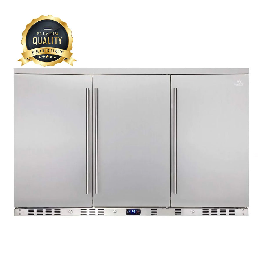 KingsBottle 324 Can 53″ Solid 3-Door Outdoor Beverage Cooler