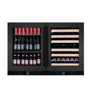 KingsBottle 3-Zone Under Counter Beer Cooler and Wine Refrigerator Combo