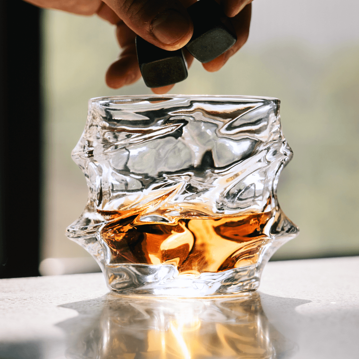 Storm Japanese Crystal Whisky Glasses & Decanter Set
