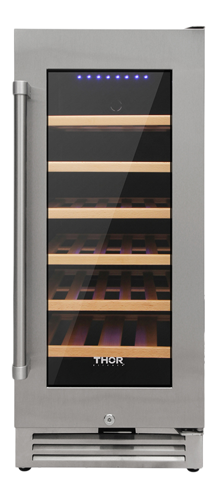 Thor Kitchen 15-Inch Single Zone Wine Cooler, 33 Wine Bottle Capacity