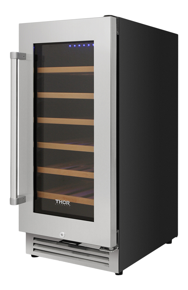 Thor Kitchen 15-Inch Single Zone Wine Cooler, 33 Wine Bottle Capacity