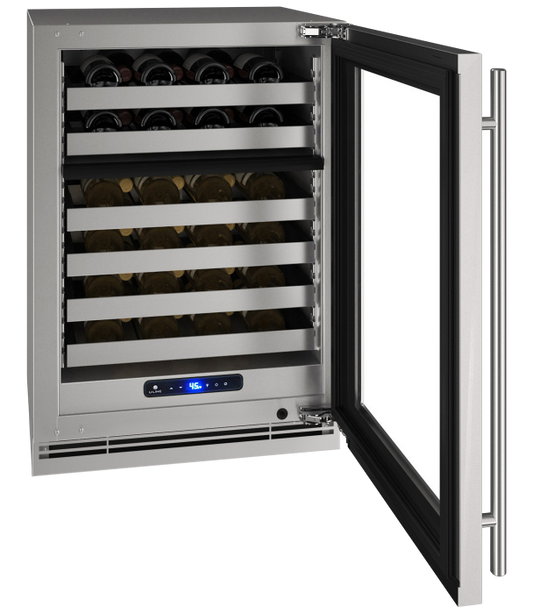 U-Line Wine Captain 24" Dual Zone Reversible Hinge Integrated Solid 115v