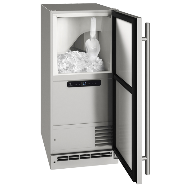 U-Line Outdoor Clear Ice Machine 15" Pump Reversible Hinge Stainless 115v