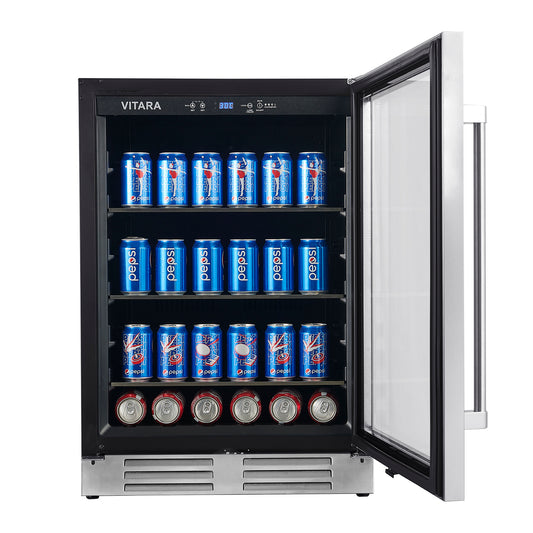 Vitara 24 Inch Width 108 Can Beverage Center (VBBW1080S)