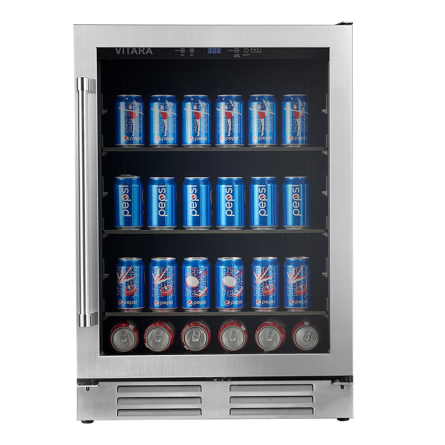 Vitara 24 Inch Width 108 Can Beverage Center (VBBW1080S)