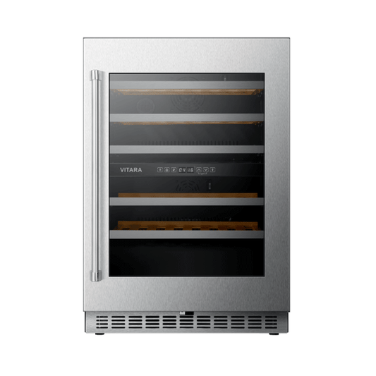 Vitara 24 Inch Width Dual Zone 52 Bottle Built in Wine Cooler  - Panel Ready