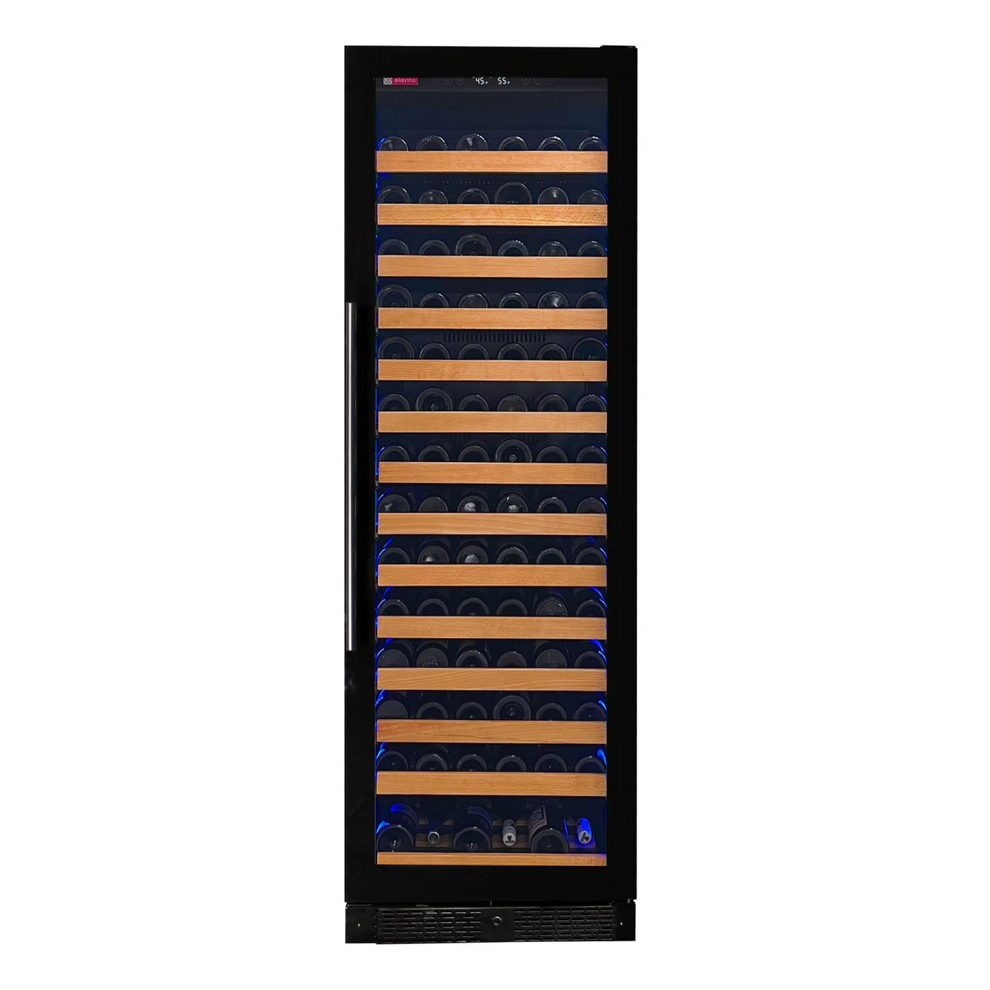 Allavino VSW16371S-1SL Reserva Series 163 Bottle 71" Tall Single Zone Right Hinge Black Glass Door Wine Refrigerator
