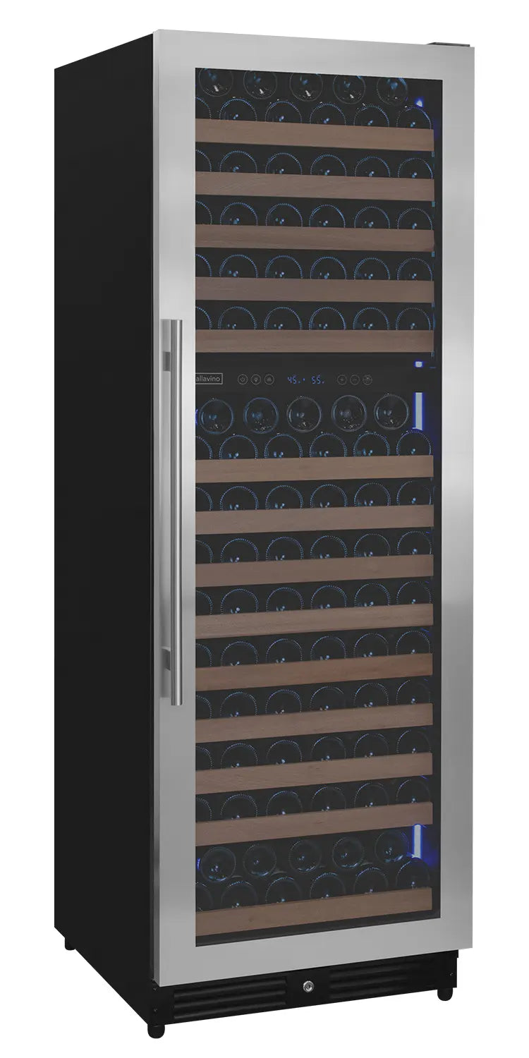 Allavino Reserva Series 344 Bottle Four Zone Built-In Side-by-Side Wine Refrigerator with Stainless Steel Doors