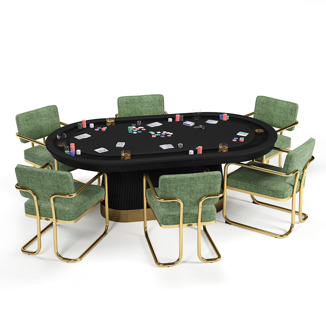 Ram Game PRO84TXTBL - Prohibition Texas Hold'em Poker Table Black
