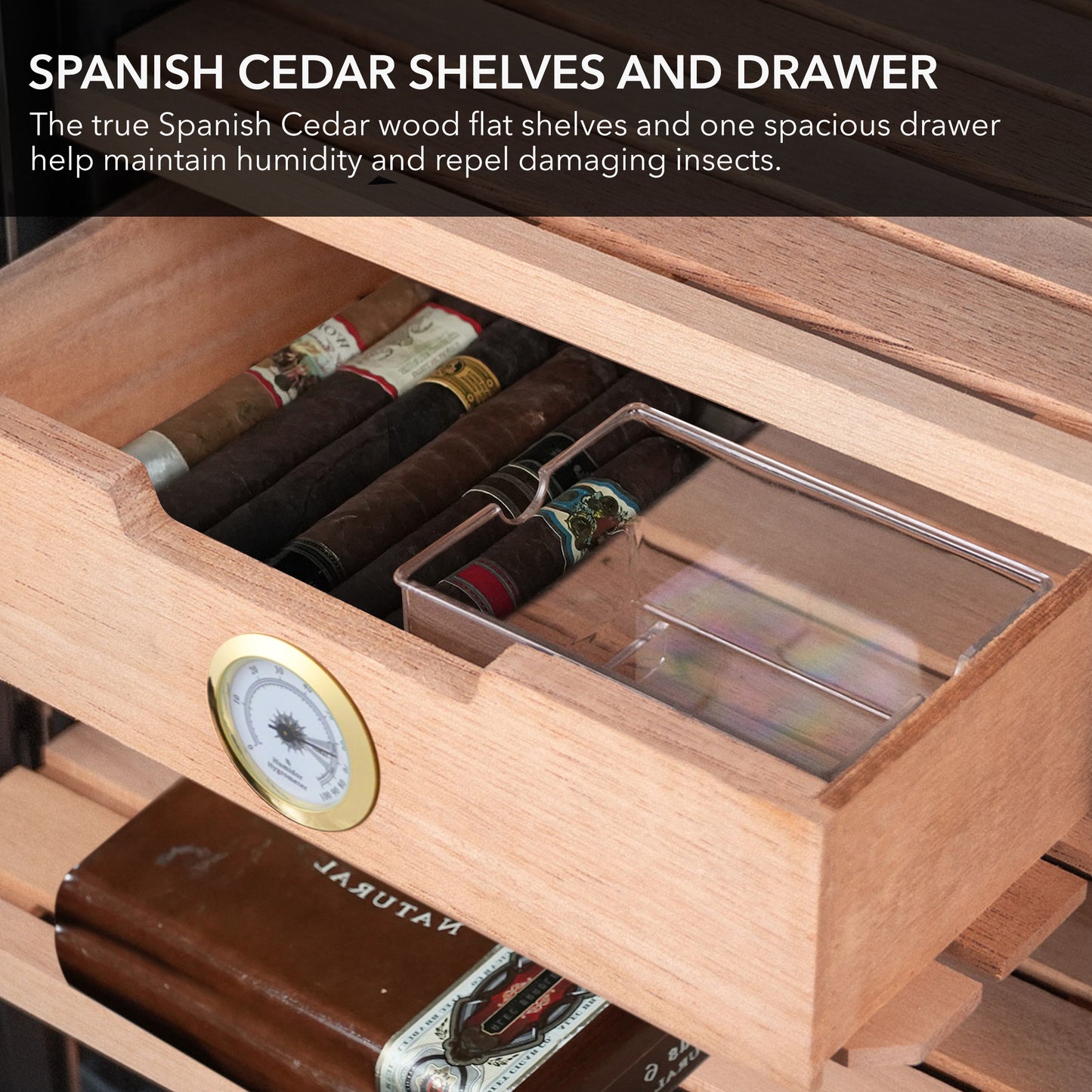 Whynter CHC-120S 250-Count 1.2 cu. ft. Electric Cigar Cooler Humidor -Stainless Steel