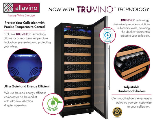 Allavino 24" Wide Vite II 99 Bottle Single Zone Wine Refrigerator
