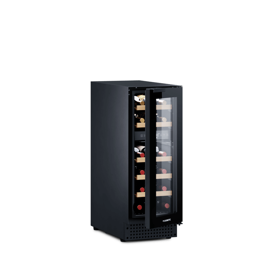 Dometic Wine Cooler D18B 12 inch Wine Cooler, Dual-Zone, Freestanding or Built-in, 18 bottles