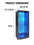 Vinotemp -Private Reserve Collection Backlit Series Commercial 188-Bottle Dual Zone Wine Cooler
