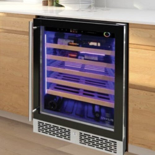 Vinotemp 41 bottles 24" Vinoglow Undercounter Wine Cooler, Glass