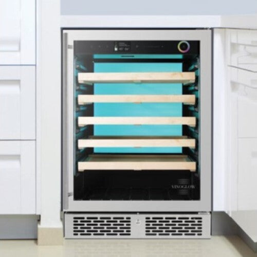 Vinotemp 41 bottles 24" Vinoglow Undercounter Wine Cooler, Stainless