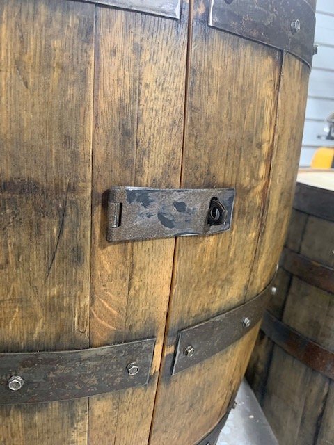 Whiskey Barrel Bar Cabinet for Home Bars & Man Caves