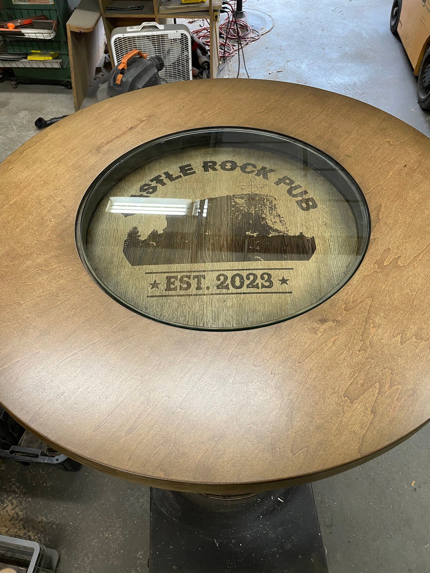 Custom Bourbon Whiskey Barrel Bar Table for Home Bars & Game Rooms