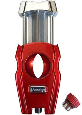 Prestige Import Group Metal Body Combination V-Cut w/ Built-in Punch Cigar Cutter (Candy Apple Red Pearl)
