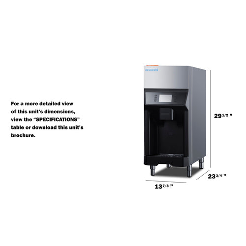 Summit Appliance 14 inch 220 lb. Ice + Water Dispenser