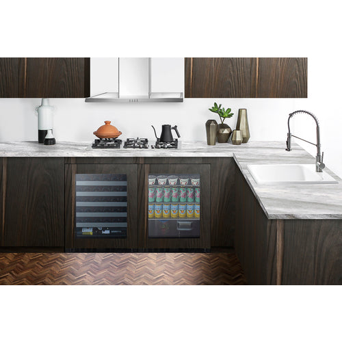 Summit Appliance 33 Bottle 24" Wide Built-In Wine Cellar, ADA Compliant (Panel Not Included)