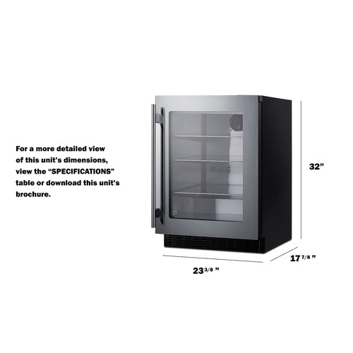 Summit Appliance 24 inch Wide Built-In Beverage Center, ADA Compliant