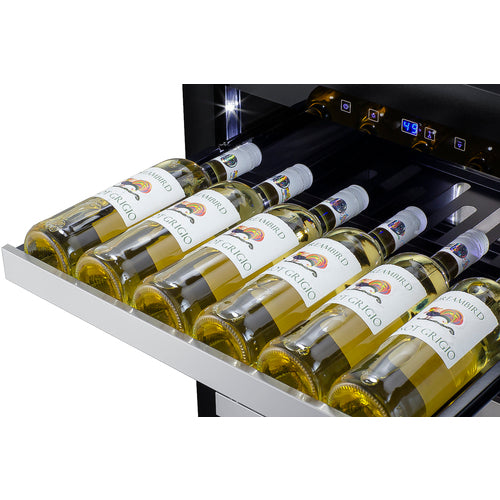Summit Appliance 33 Bottle 24" Wide Built-In Wine Cellar, ADA Compliant (Panel Not Included)