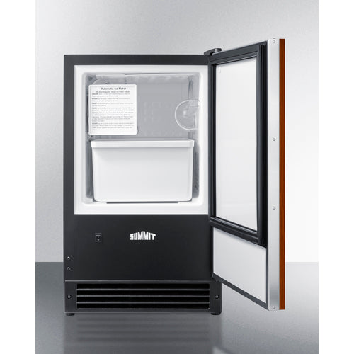 Summit Appliance 15 lb. Drain-Free Built-In Icemaker (Panel Not Included)