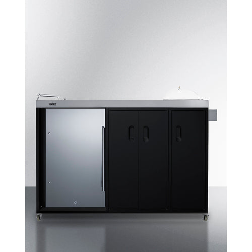 Summit Appliance Portable Outdoor Kitchenette with Stainless Steel/ Door