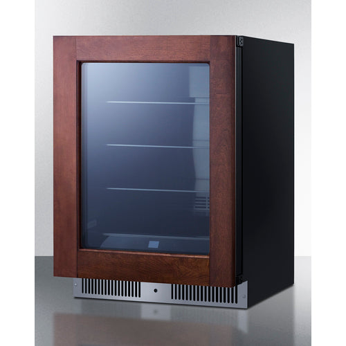 Summit Appliance 24 inch Wide Premium Built-In Undercounter Beverage Center With Panel-Ready Glass Door