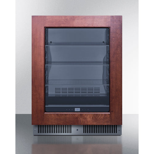 Summit Appliance 24 inch Wide Premium Built-In Undercounter Beverage Center With Panel-Ready Glass Door